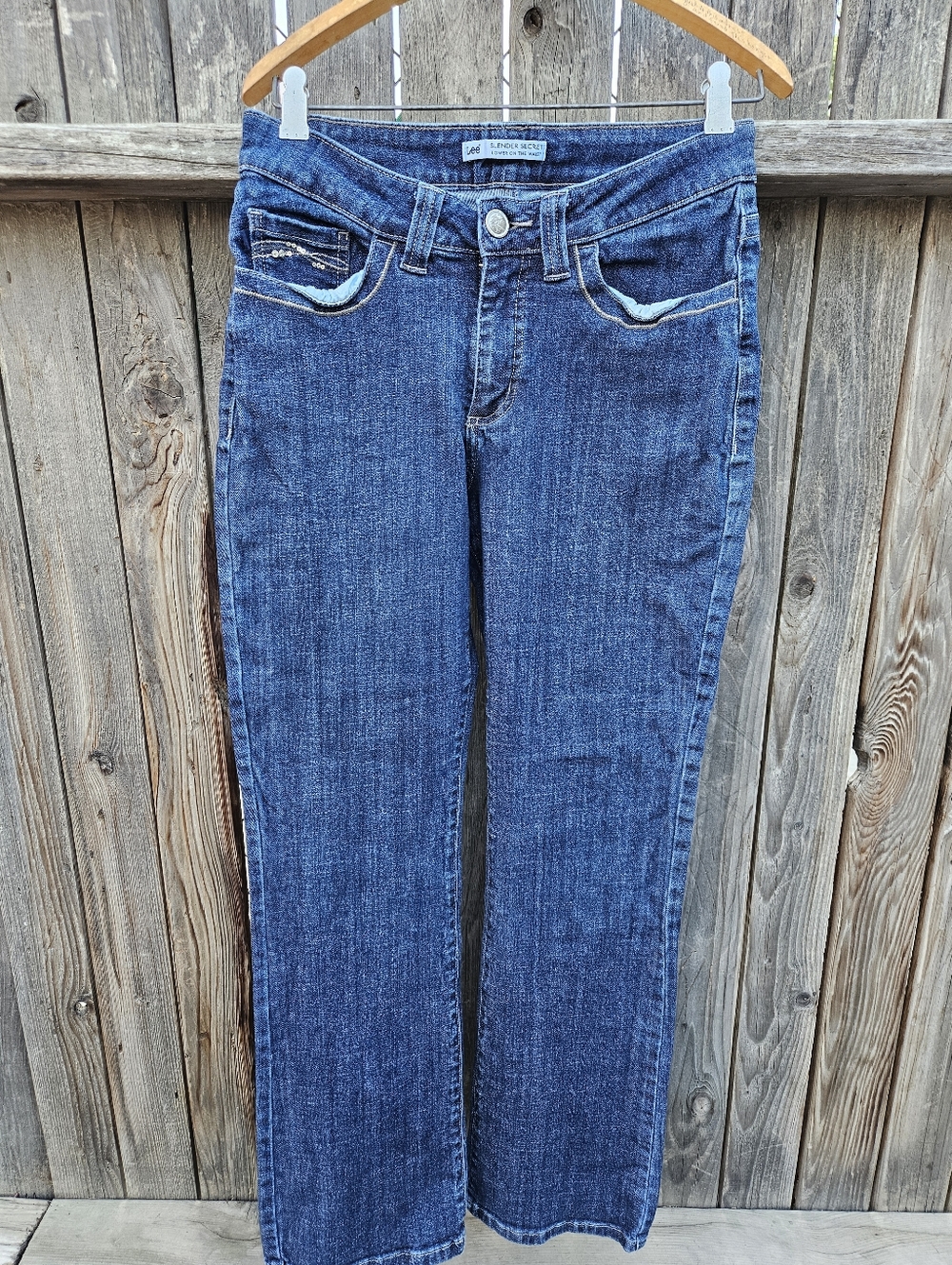 Lee Straight Leg Women's Jeans in Dark Blue Denim Size 19